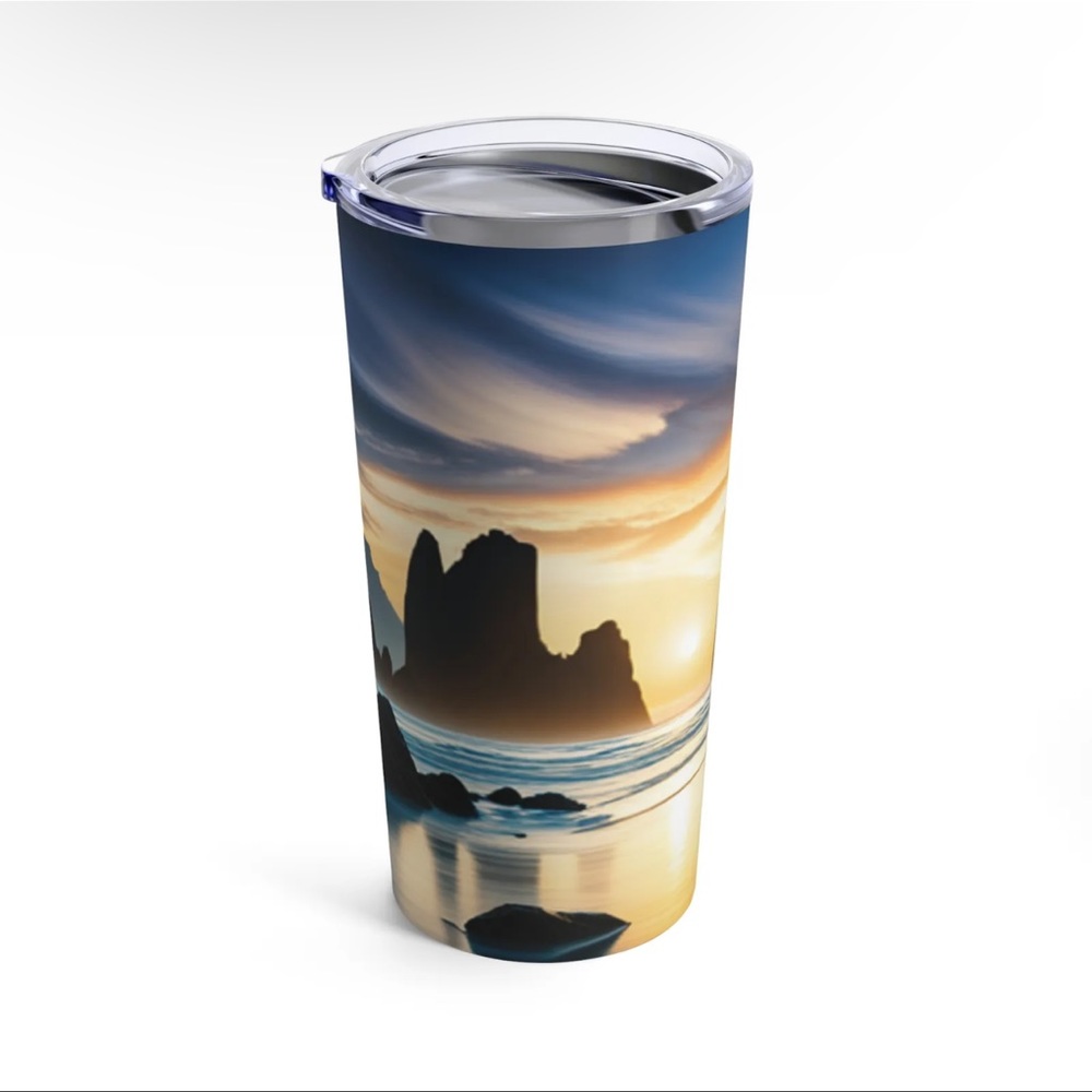 Relaxing oceanscape tumbler